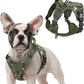 rabbitgoo Tactical Dog Harness for Small Dogs, No Pull Military Service Vest with Handle & Molle, Easy Control for Training Walking, Adjustable Reflective Straps, Green camo, S