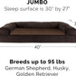 Furhaven Orthopedic Dog Bed for Large Dogs w/ Removable Bolsters & Washable Cover, For Dogs Up to 95 lbs - Sherpa & Chenille Sofa - Coffee, Jumbo/XL
