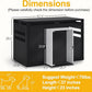 Lovupet Wooden Dog Crate Furniture, Villa Style Dog Kennel for Medium Breed with Glass Door and Acrylic Panels, GC34 (Black)