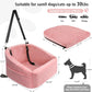 Dog Car Seat for Small Medium Dogs,Detachable Washable Dog Booster Seat Under 30lbs, Pet Car Seats Travel Bed with Storage Pockets and Safety Belt(Pink)