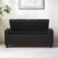Ottoman with Storage, 48.8" Fabric Storage Ottoman Bench with Hinge, Bedroom Bench, Upholstered Benches with Seating for Living Room, Entryway (Dark Grey)