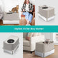 Stainless Steel Cat Litter Box, XL Top Entry Litter Box for Big Cats, Enclosed Large Cat Box with High Wall, Metal Cat Litter Pan Never Absorbs Odors, Easily Cleaning, Include Scoop