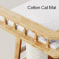 Modern Solid Wooden Cat Tree Tower, 25" Luxury Cats Trees Condo with Scratching Post, 2 Level Heavy Duty for Cat Tower Indoor Cats Adults, Natural Cats Tree House with Washable Cushions