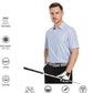 Men's Golf Polo Shirts Short Sleeve Striped Performance Moisture Wicking Dry Fit Golf Shirts for Men