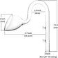 Glass Lily Pipe Outflow for Aquarium Planted Tank (17mm for 16/22mm (5/8" ID) tubing)