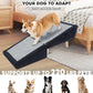 Dog Stairs for Small Dogs and Cats – 2-in-1 Dog Ramp for Bed and Couch, 16.5'' Foldable Wooden Pet Steps, Sturdy Multi-Use Split Ottoman Design, Dark Blue