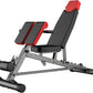 Finer Form Multi-Functional FID Weight Bench for Full All-in-One Body Workout – Hyper Back Extension, Roman Chair, Adjustable Ab Sit up Bench, Incline Decline Bench, Flat Bench