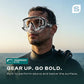 Pano 3 Scuba Diving Mask, Tempered Glass Snorkel Mask Three-Window Scuba Mask No-Leak Dive Mask Silicone Skirt Diving Mask for Snorkeling and Scuba Use