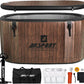 AKSPORT Ice Bath Tub for Athletes, 151 Gallons Inflatable Cold Plunge Tub Compatible with Water Chillers, Icebath for Recovery & Cold Water Therapy, Portable Bathtub for Indoor & Outdoor-Wood