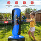 QPAU Punching Bag for Kids, 66 Inch Stable Inflatable Boxing Bag with Boxing Gloves, Stand Kids Punching Bag Toy for Boys & Girls Age 6-12, Boxing Set for Practicing Karate, Taekwondo, MMA