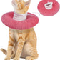 Adjustable Cat Recovery Cone, Comfortable & Lightweight Elizabethan Collar to Stop Licking or Scratching, Suitable for Skin Disease & Wounds Protection After Surgery, Pink Medium