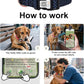 Dog Collar with Waterproof AirTag Holder & Anti-Lost QR Code, Cute Bling Warpping Adjustable Width for Small Medium Large Pet (Blue, L)