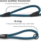 Rope Dog Leash with Two Handles, 6 Foot Heavy Duty Dog Leash with Aviation Aluminum Auto Locking Carabiner, Strong Nylon Pet Lead for Small, Medium, Large Dogs (Navy Blue, 6FT-Two Handle)