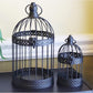 Vela Lanterns Bird Cage Decor Candle Holder Lantern Decorative Table Centerpiece Halloween Decorations, Black, Set of 4