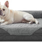 INVENHO Orthopedic Dog Bed Medium Size, Egg-Crate Memory Foam Dog Couch Bed with Washable Removable Cover, Waterproof Lining and Nonskid Bottom