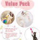 3 Pack Cat Wand Toy, Rainbow Cat Feather Toys with Bells, Teaser Wand with Soft Furry Tail, Interactive Toys for Indoor Cats & Kitten & Kitty