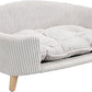 Christopher Knight Home Elroy Orthopedic Dog Bed, Elevated Dog Sofa Bed for Small Dog, Supportive Foam Pet Couch Bed with Wooden Legs, Modern Pet Sofa Bed, Light Beige