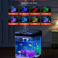 VEVOR Fish Tank Aquarium, 2 Gallon LED Square Ultra-Clear Glass Tank Temperature Monitoring Adjustable 7 Color Lighting, Self Cleaning System Fishbowl for Freshwater & Saltwater Fish Home,Office,Pet