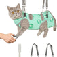 Supet Cat Grooming Hammock, Self-Adherent Cat Wrap for Cutting Nails, Anti-Escape Calming Wrap for Medicine, Nail Clipping, Teeth Brushing, Ear Cleaning