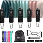 VEICK Resistance Bands, Exercise Bands for Working Out with Handles, Elastic Workout Bands for Men Women, Exercising Bands for Strength Training Equipment at Home Gym
