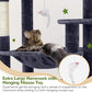 Globlazer Heavy Duty Cat Tree, 70 inch Sturdy Cat Tree for Indoor Cats Extra Large Cat Tower with Scratching Post, Hammock, Cat Condo for Adult Cats Kittens, F70 Pro, Dark Grey