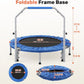 BCAN 40/48" Foldable Mini Trampoline Max Load 330lbs/440lbs, Fitness Rebounder with Adjustable Foam Handle, Exercise Trampoline for Adults Indoor/Garden Workout