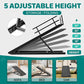Dog Ramp for Bed, Adjustable Pet Ramps for Dog to Get on Bed, Non-Slip Rubber Surface - Folding Wooden Dog Ramp for Small/Large/Old Dogs, Adjustable up to 23.5 inch High Beds, Safety Railings