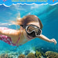 W WSTOO Kids Swim Goggles with Nose Cover,Snorkel Diving Swimming Mask for Youth 5-15,HD 3-Window Wide Vision Anti-Shattered Lens Anti-Fog&Leak