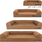 Furhaven Orthopedic Dog Bed for Large/Medium Dogs w/ Removable Bolsters & Washable Cover, For Dogs Up to 55 lbs - Quilted Sofa - Toasted Brown, Large