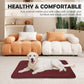 JoicyCo Soft Dog Crate Bed Pad Mat, 42 in Non-Slip Bottom Washable for Large Dogs, Pet Mattress Kennel Pad, Dark Red