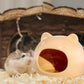 Ceramic Hamster Hideout Hamster House Guinea Pigs Hideout Accessories Hamster cage Accessories Chinchillas Hedgehogs Den and Small Pet Habitats (Orange)