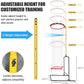 Volleyball Setter Training Equipment, Adjustable Volleyball Setting Trainer Net with 6 Angle and 5 Height Adjustments and 2 Rubber Wheels for Indoor Outdoor Practice