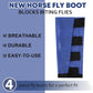 Premium 4-Pack Horse Fly Boots & Leggings Loose-Fit Fine Mesh with Stay-On Fasteners, Support Strips & Anti-Stomp Design Breathable Non-Slip Protection Leg Wrap (Large) Royal Blue