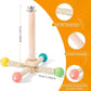 Rotating Bird Perches Toy, Interactive Spinning Parrot Parakeet Toys, Wooden Exercise Stand Bird Cage Accessories for Budgies,Cockatiels,Small Birds