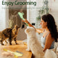 2Pcs Flea Comb for Cats Dogs,Long & Short Stainless Steel Metal Teeth for Shedding and Tangles,Cat Combs for Indoor Cats