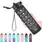 Hyeta 32 oz Water Bottles with Times to Drink and Straw, Motivational Water Bottle with Time Marker, Leakproof, Drinking Sports Water Bottle for Fitness, Gym and Outdoor