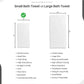 Gold Textiles 60 Pack White Hotel Bath Towels Bulk 20x40 Inches - Cotton Blend Economy Cheap Bath Towel for Commercial Uses, Gym, Salon, Spa & Hair - Lightweight Quick Dry (60 Pcs White)