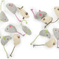 SmartyKat (20 Count) Skitter Critters Value Pack Catnip Cat Toys - Gray/Cream, 20 Count