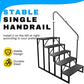 RV Stairs 5 Step, RV Steps Anti-Slip, Hot Tub Steps with Handrail, 660 lbs Hot Tub Steps Step Ladder for 5th Wheel RV, Mobile Home Stairs, REL-0402