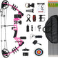 Youth Compound Bow Set 15-45 Lbs for Teens and Beginner, Package with Archery Hunting Equipment, Max Speed 260fps, Adjustable, Right Hand