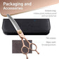 Fenice Peak Professional Curved Thinner Dog Grooming Scissors 7.0'' Rose Gold Thinning Shears Extremely Sharp Blades 440C Stainless Steel Thinning Shears Durable Smooth Fine Cut for Dogs and Cats.