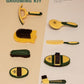 11PCS Horse Grooming Kit Curry Comb Sweat Scraper Horse Bathing Supplies Grooming Tools with Storage Bag Pasture Glow
