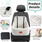 Dog Car Seat for Medium Dogs,Easy to Install with Adjustable Straps,Anti-Slip Bottom,Fully Detachable and Washable,Soft Fabric Fill in Memory Foam,Two Side Pockets(Beige,Medium)