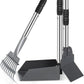 Heeyoo Dog Pooper Scooper, Dog Poop Tray and Rake Set, Pet Waste Removal Scoop with Long Adjustable Sectional Stainless Handles