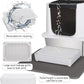 RIZZARI Stainless Steel Cat Litter Box, Odorless Enclosed Litter Box with Top Holes, Large Litter Pan for Small to Large Sized Cats (Black, 23.8" L*15.9" W*16.1" H)