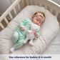 100% Organic Cotton Baby Stuffed Animals White Teddy Bear for Newborn 6.5"