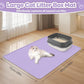 Cat Litter Mat, Extra Large 40" x 28" Silicone Mat Litter Trapping Mat for Scatter Control, Soft on Kitty Paws, Easy to Clean (Purple)