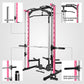 RitFit Smith Machine Power Rack with LAT-Pull Down System, Landmine, Barbell Bar, Plate Storage Pegs and More Training Attachment