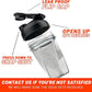 HELIMIX 1.5 Vortex Blender Shaker Bottle Holds Upto 20oz | No Blending Ball or Whisk | USA Made | Portable Pre Workout Whey Protein Drink Shaker Cup | Mixes Cocktails Smoothies Shakes | Top Rack Safe