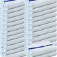 Towels N More 24x48 Soft Poolside Towels - 24 Large Super Absorbent Pool Towel White and Blue Center Stripe - Ideal for Home, Pool, Spa, Gym, Hotel, Motel Rental Room Use - 100% Cotton Bath Towels